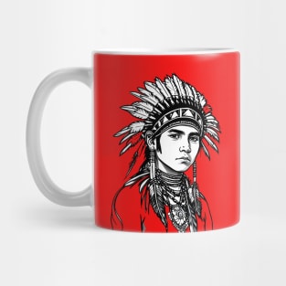 native american line art design Mug